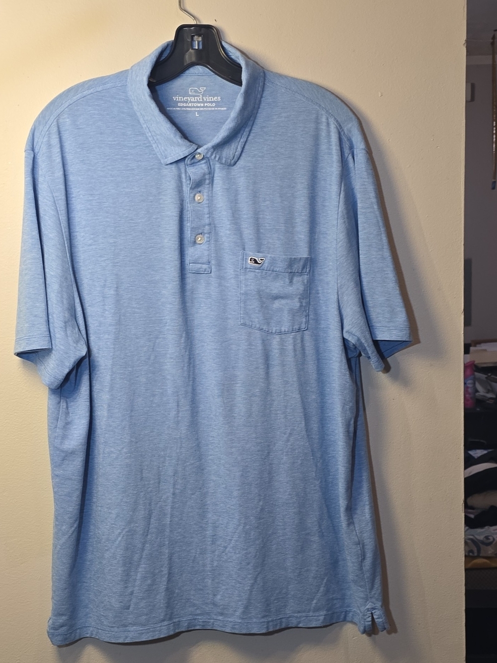 Vineyard Vines Men’s Light Blue Polo Pocket Shirt